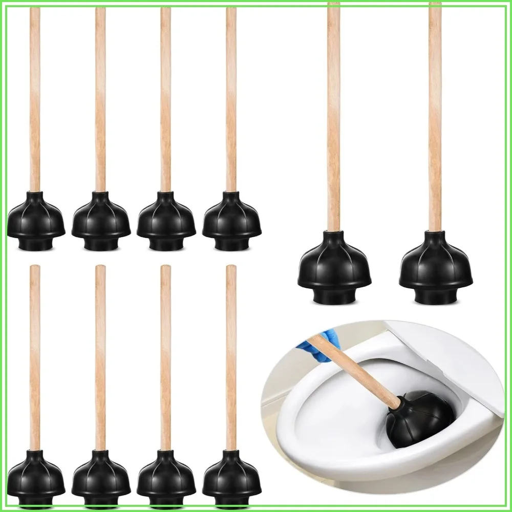 10 Pcs Heavy Duty Toilet Plungers 18 Inch