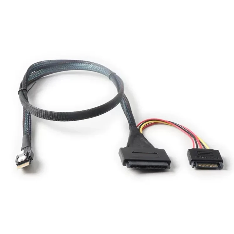 

High-speed SFF8654 4i Interfaces Connector to SFF8639 SSD Hard Disk Adapter Cable with Power Cord Support PCIE4.0