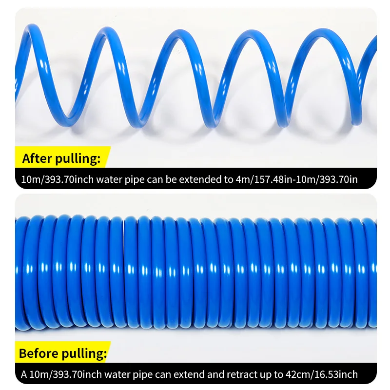 Expandable Retractable EVA Garden Hose 10/15m Portable Spring Water Pipe for Car Wash And Flower Lawn Watering Curly Magic Pipe