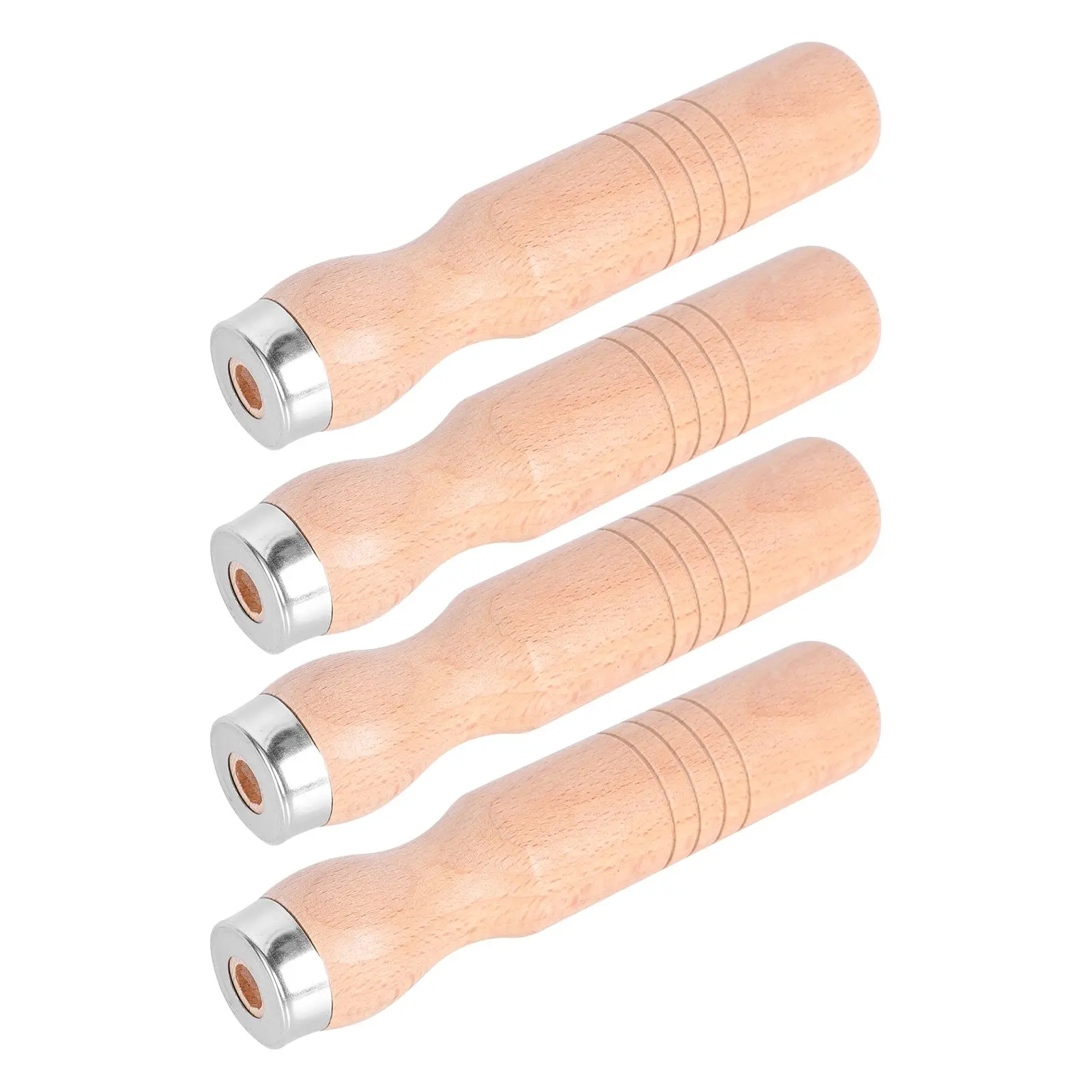 

4pcs Wooden Handle File Rasp Handles Carving Tool Replacement 5mm Red Smooth Polished Durable Long Lasting Use