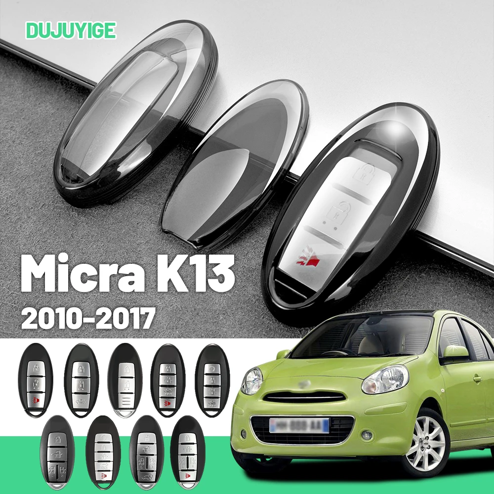 

Прозрачный чехол для ключей из ТПУ для Nissan Micra K13 2010-2017, защитный чехол для брелока, аксессуары для авто 2011 2012 2013 2014 2015