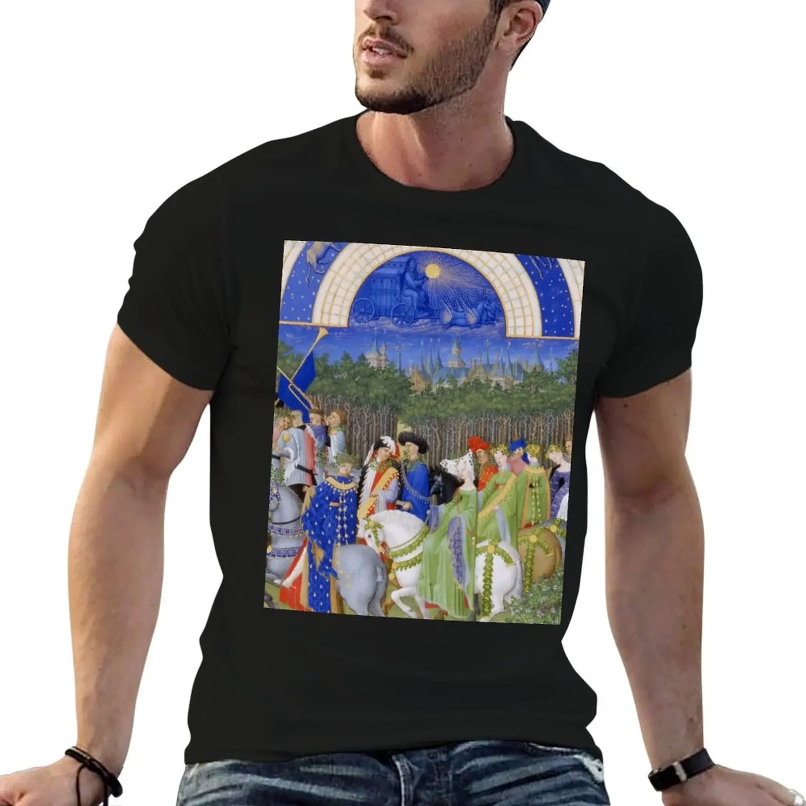 

Les Très Riches Heures du duc de Berry 15th Century by Frères de Limbourg T-Shirt anime funny t shirts for men