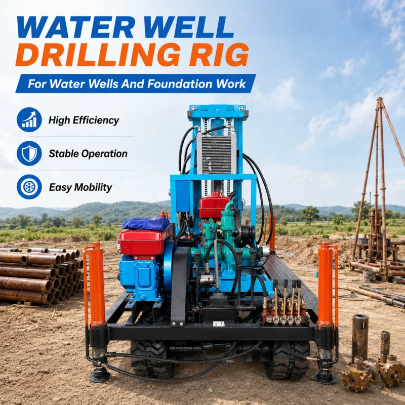 Heavy Equipment Drilling Rig - Self Propelled Crawler Water Well Drill
