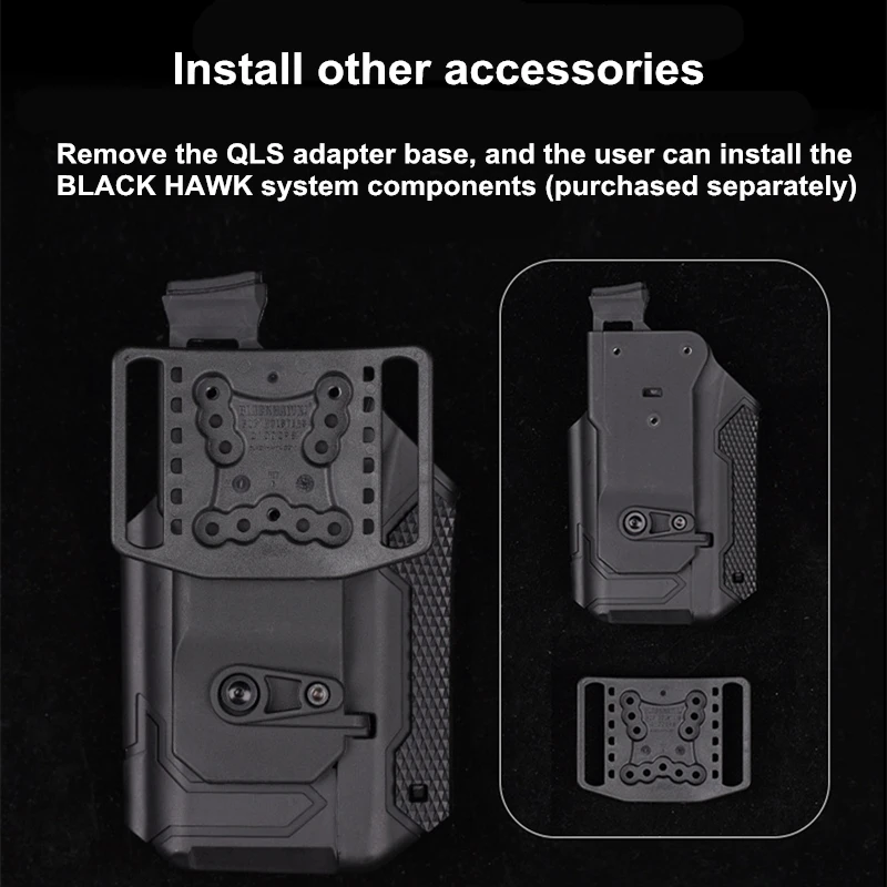 Universal Gun Holster X300U Flashlight Pistol Holster, Hunting Shooting for Glock17 19 Sig Sauer with Drop Leg Platform QLS