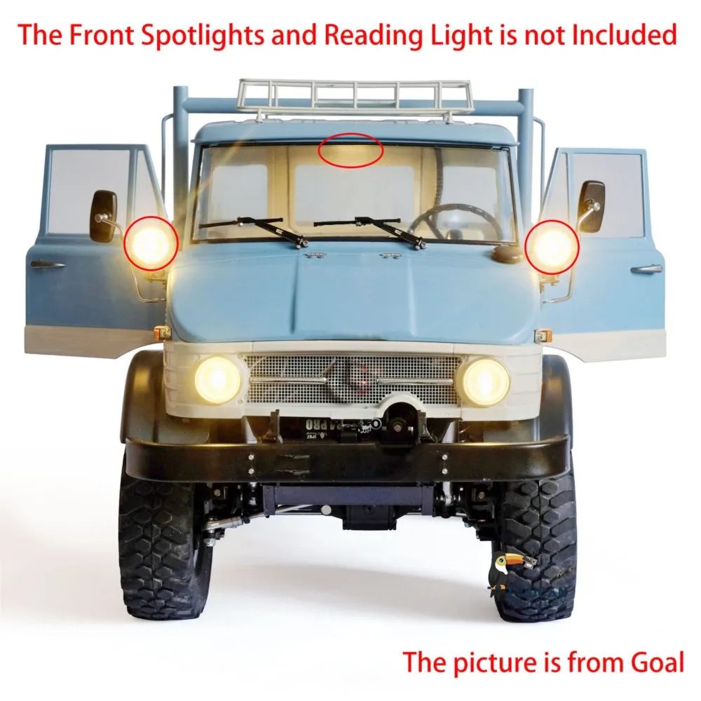 1/10 LESU RC Crawler RAVE-UM406 4X4 portaequipajes de cuerpo de Metal Control remoto camión coche pintado vehículo ensamblado TH22766