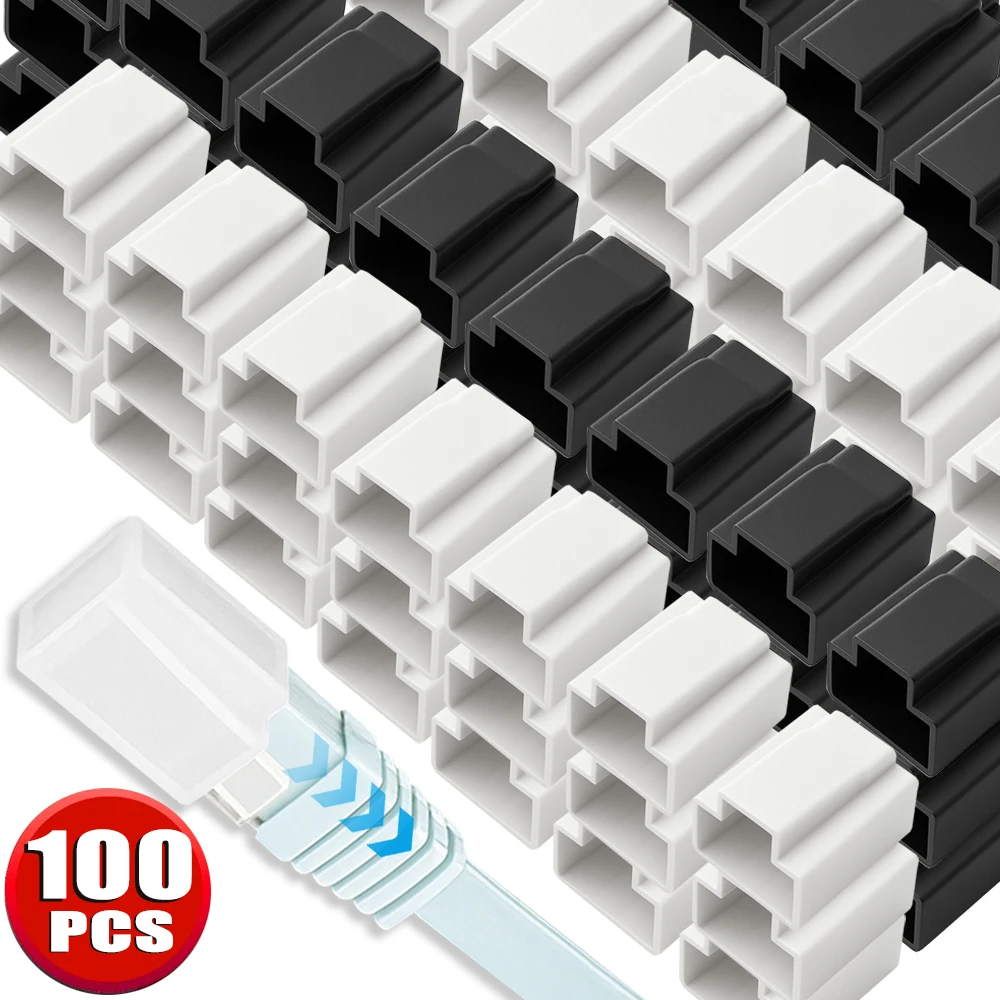 RJ45 Cable Dust Covers Dustproof Ethernet Cable Plug Protective Case Cap for RJ45 CAT5e/Cat6/Cat7 Network Cable Dustplugs