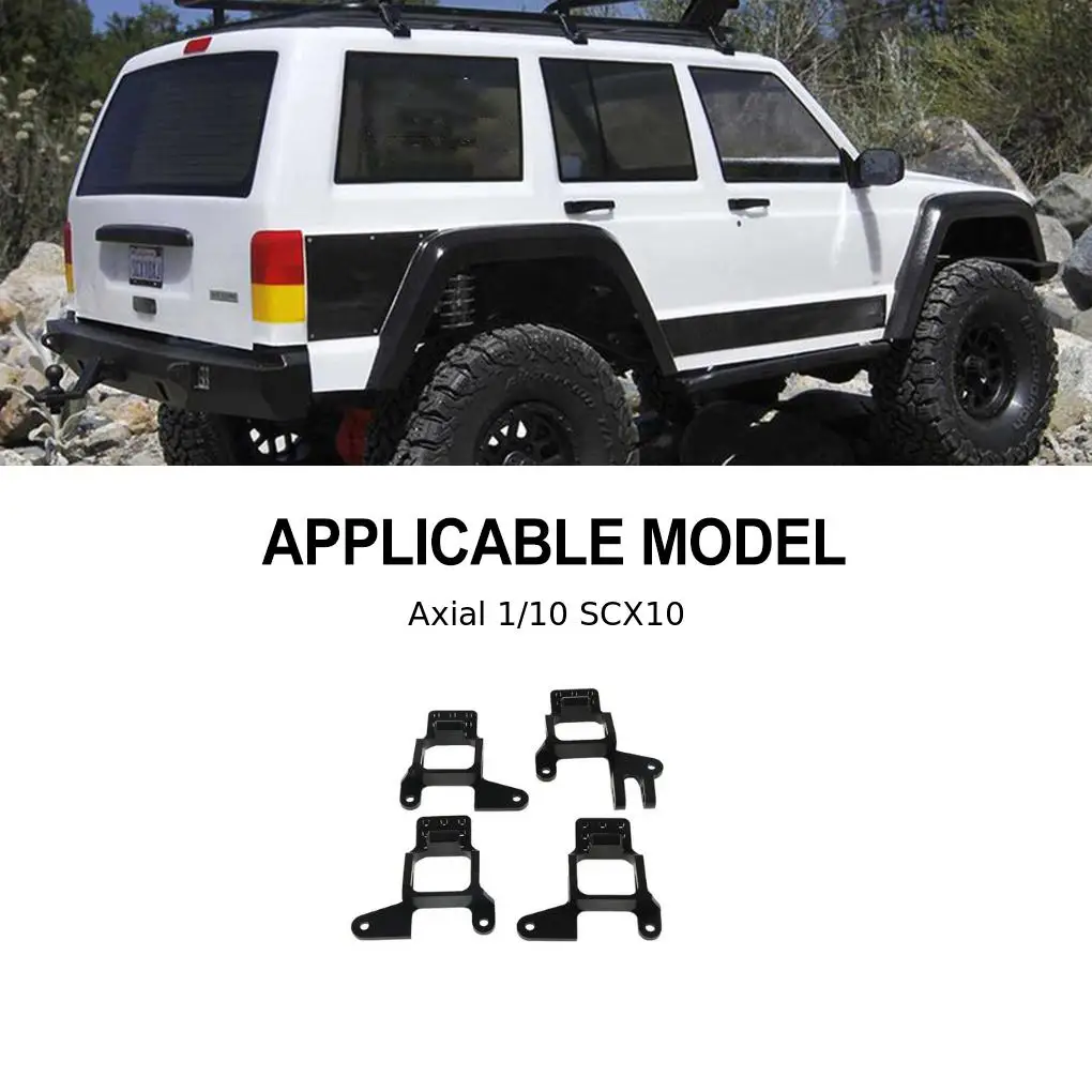 RCGOFOLLOW Aluminum Alloy Steady Shock Absorber Bracket For 1/10 Shock Absorber Amount Axial SCX10 TRX4 TRX6 Black