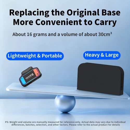 Imagen 2 del producto Estación de acoplamiento portátil Unnlink para Nintendo Switch 2, mini base de viaje con salida HDMI 4K y carga PD para NS2 a TV/Monitor