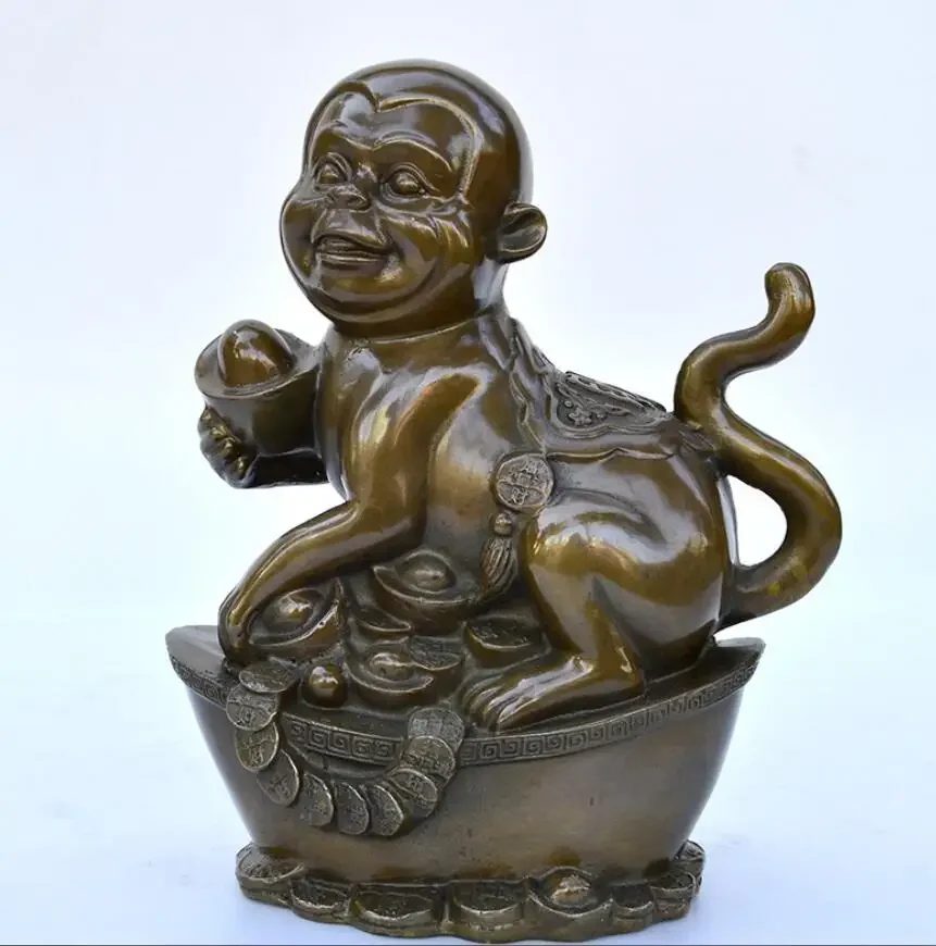 

Metal crafts business helps home Yuanbao monkey and golden monkey send wealth ornaments