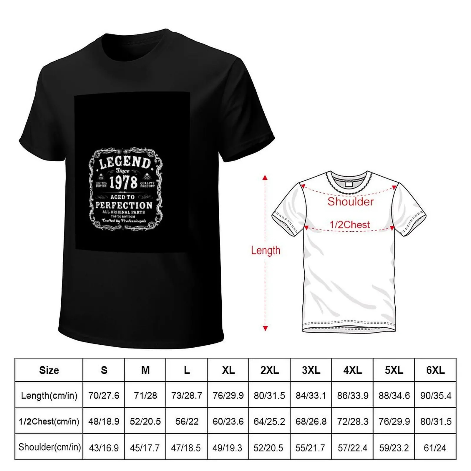 Legend Since 1978 T-Shirt customs design your own graphics mens champion t shirts