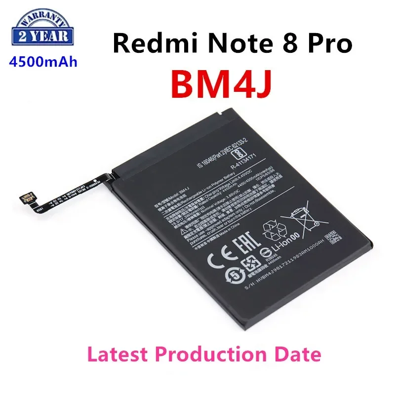 Batteria nuovissima BM4J 4500mAh per Xiaomi Redmi Note 8 Pro Note8 Pro batterie di ricambio per telefono di alta qualità