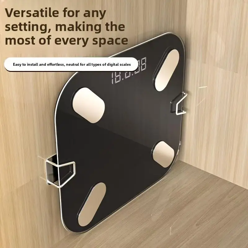 Self-adhesive Weight Scale Bracket Hook with No Trace Strong Adhesive Single Hook 304 Stainless Steel No Punching Bathroom Hooks
