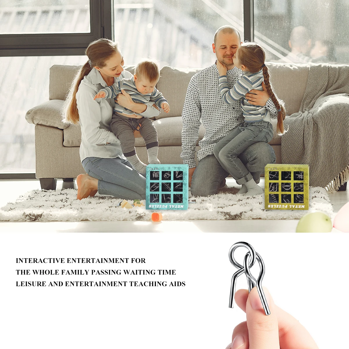 18pcs Metal Brain Teaser Iq Game For Kids Adults Ring Set Buckle Brain Iq Puzzle Set Game Puzzle