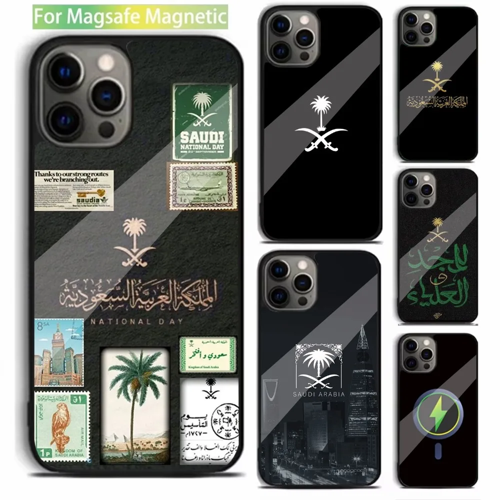 

Kingdom Of Saudi Arabia Flag Phone Case For iPhone 15,14,13,12,11,Plus,Pro,Max Mini Magsafe Magnetic Wireless Charging