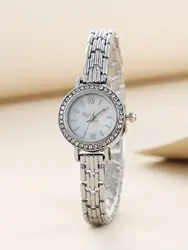 1PC Women's Watch Casual Alloy Steel Strip Quartz Watch