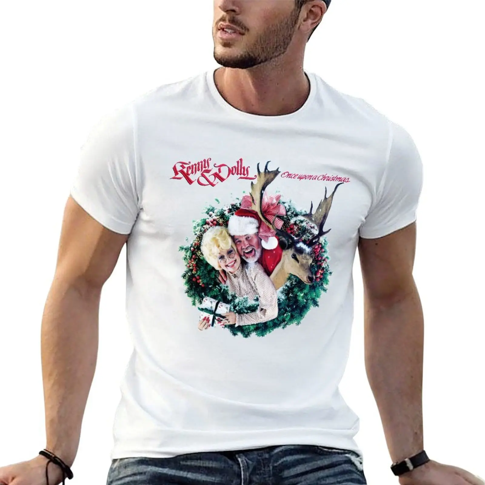 

Kenny Rogers Once Upon A Christmas T-Shirt printed t shirts for man t shirt man casual T-Shirt