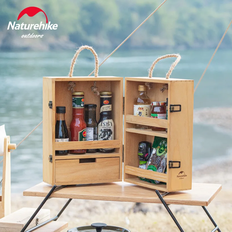 Naturehike-Outdoor Multi-Layer Seasoning Cabinet, Portable Barbecue Tools, Picnic Supplies, Seasoning Box