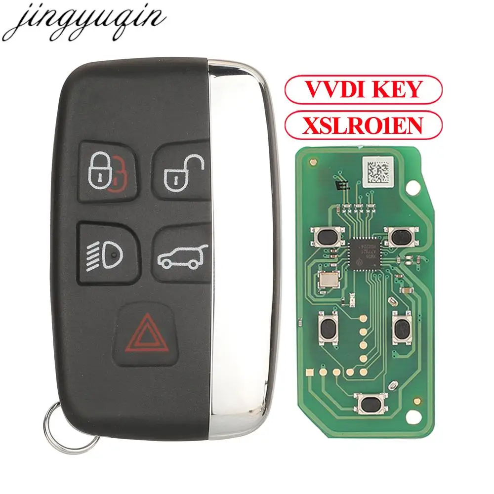 

Jingyuqin VVDI Smart Keyless Remote Control Car Key For Land Rover Style Xhorse VVDI2 Mini Key Tool XSLRO1EN 5 Buttons Fob