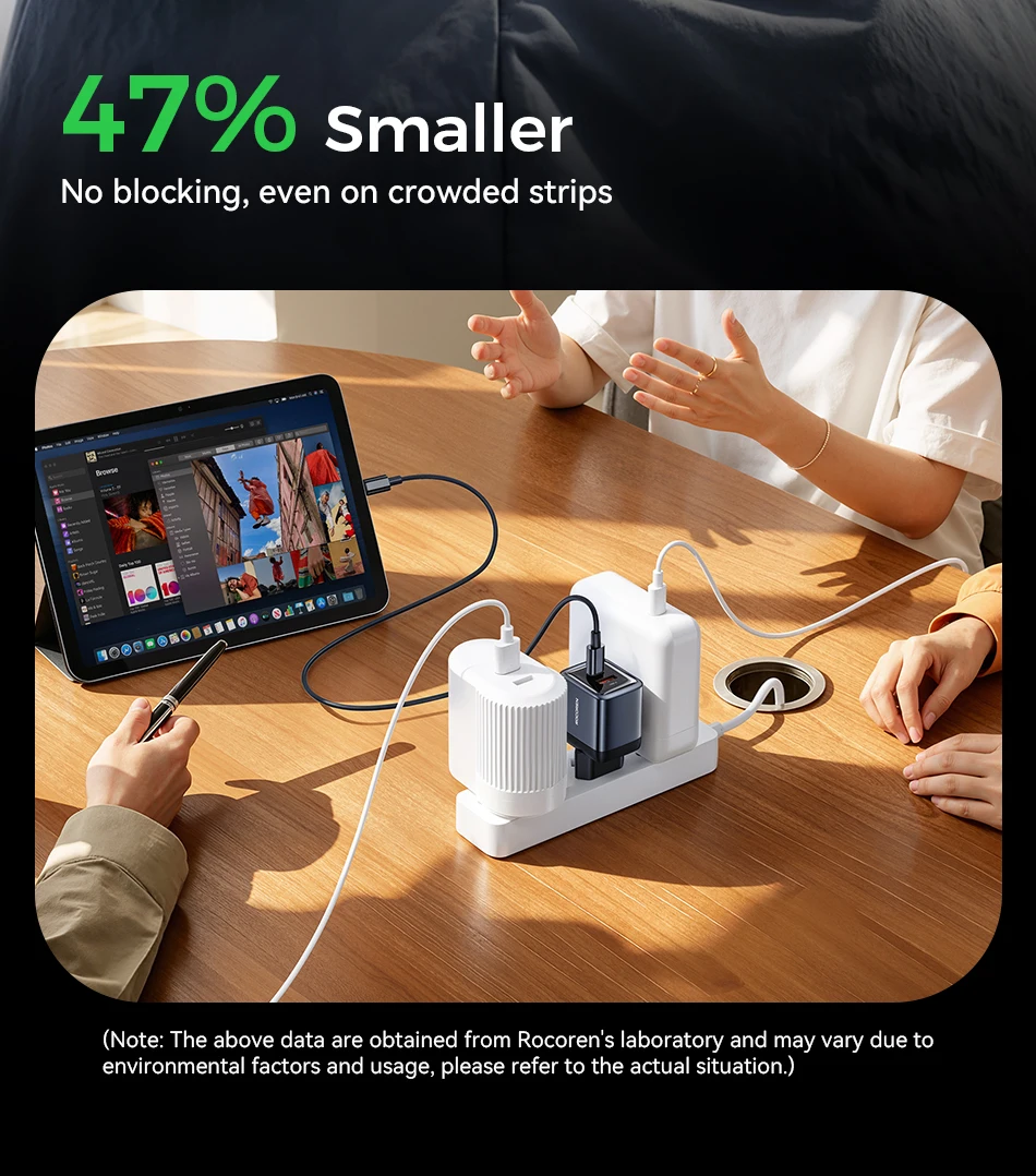 Rocoren 20W GaN PD Schnellladegerät USB-C Ladegerät Tragbares Typ-C Ladegerät PD3.0 QC3.0 Schnellladung für iPhone 18 17 16 15 Pro Max – Detail 11
