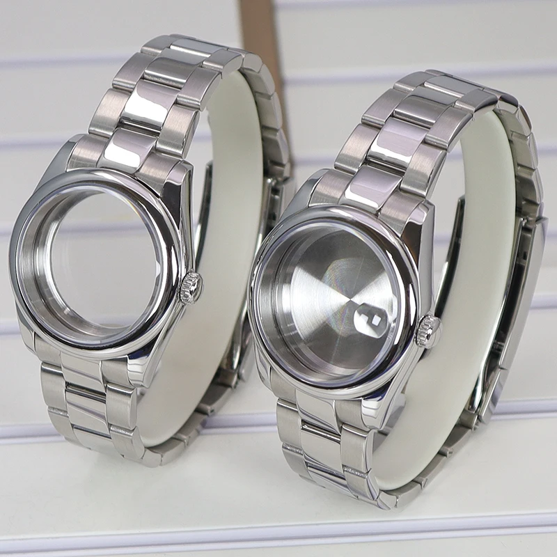 36mm 40mm Watch Case Bracelets Sapphire Glass Parts For Seiko nh35 nh36 Miyota 8215 Movement 28.5mm Dial Stainless Steel oyster