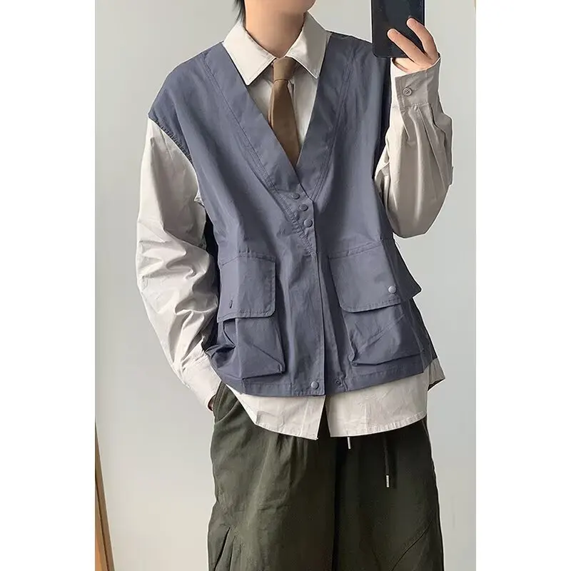 

High Quali Cotton Feel Long Sve irt Trendy Harajuku Sle Versatile Casual Loose Fit Polyester Fiber Youth Faion