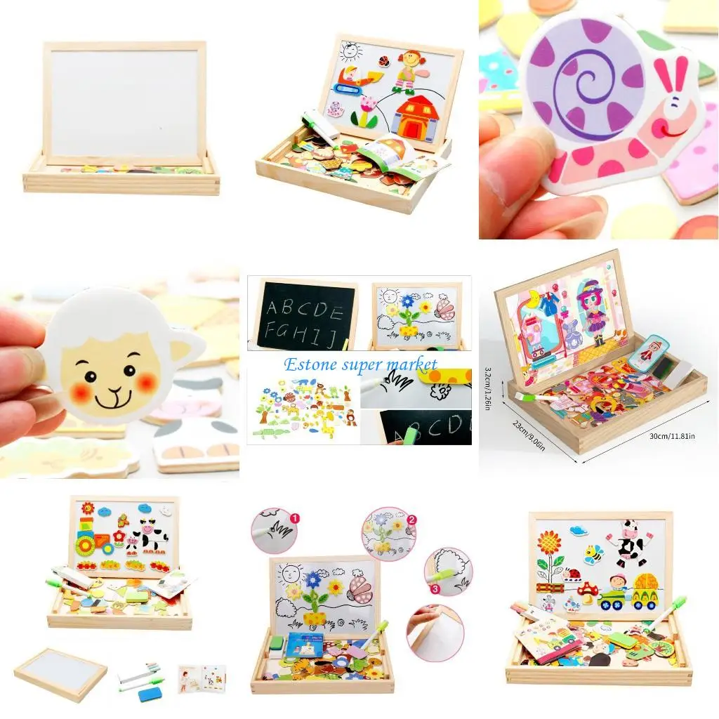 

090B Animal Puzzle Painting Board and Pen Set Educational Toy for Kids