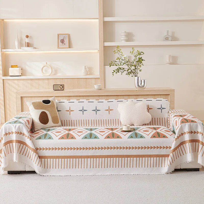

Bohemian Sofa Cover Cloth Full Cover One Piece All-season Ins Wind Sofa Blanket Sofa Cushion Cover