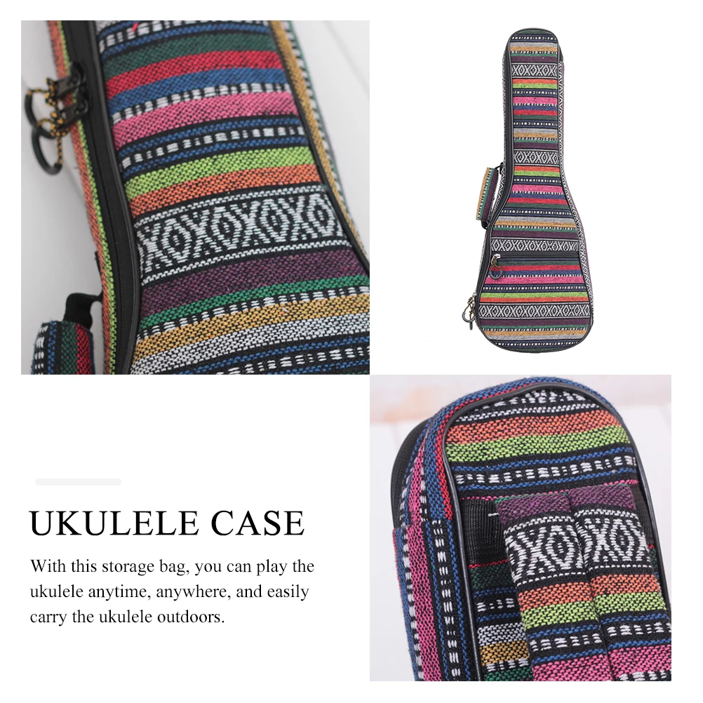 

Stylish Backpack Portable Lightweight Case With Zipper Storage For Outdoor Backpack Thickened Ukulele Bag Ukulele Shoulder Bag