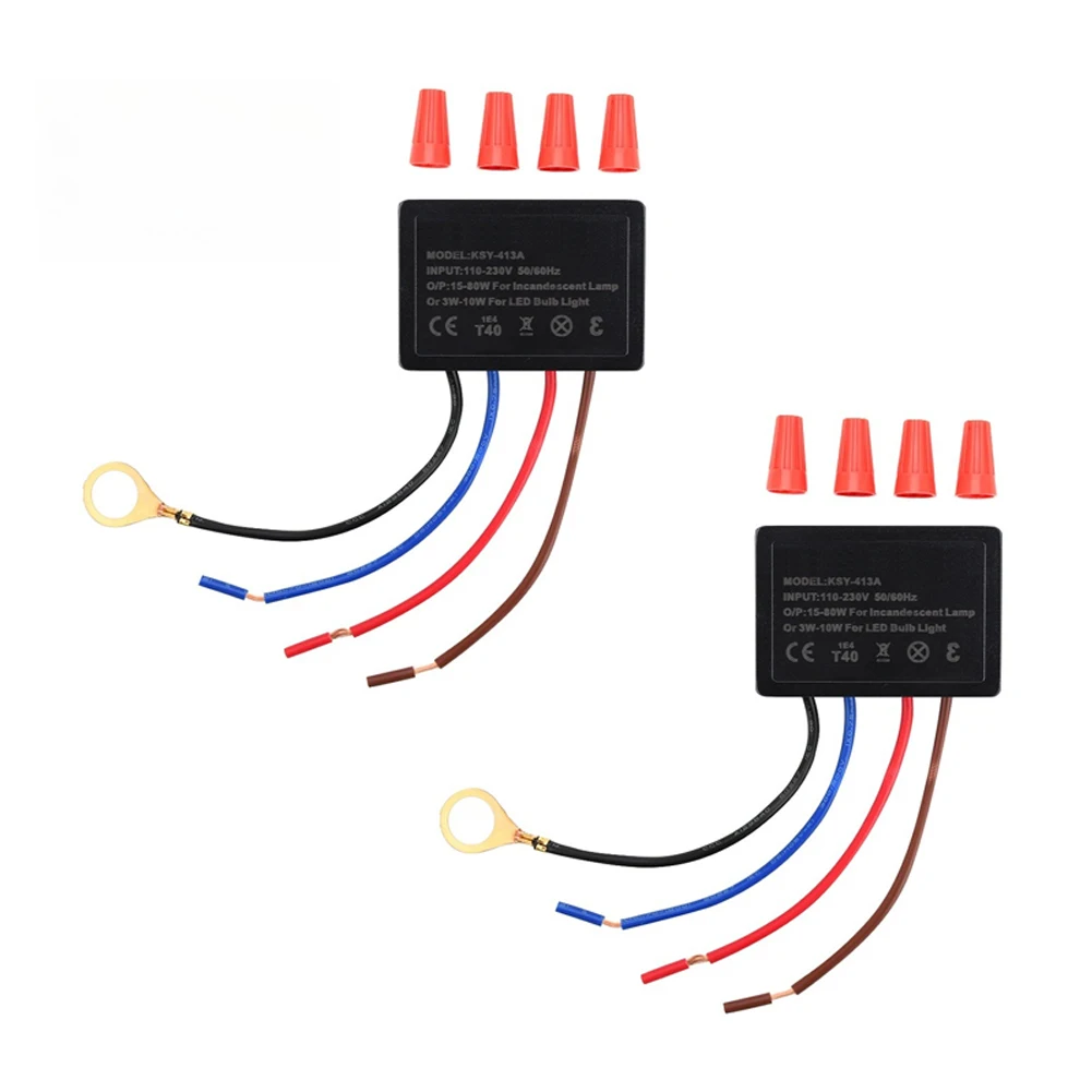 2pcs Induction Desk Lamp Switch AC 110-230V LED Touch Sensing Desk Lamp Switch 4-Level Dimming Touch Control Switches 1A 3A