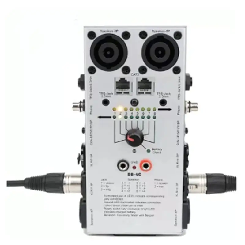 Y47A DB-4C Multi Audio Cable Tester, TRS XLR Audio Network Cable Detector for Stage Recording Studio
