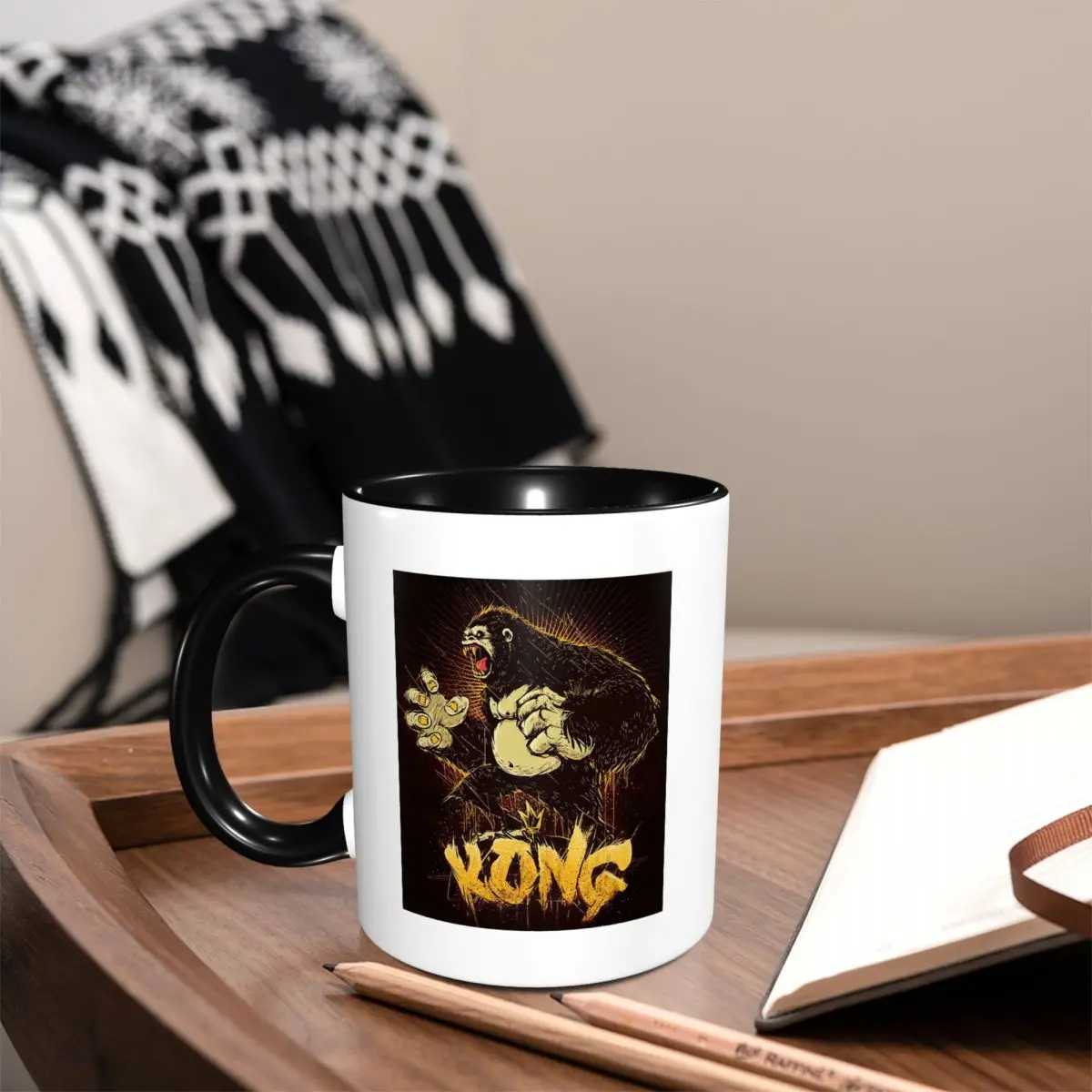 Taza King Kong, Tazas de Café de Cerámica Divertidas, Tazas de Té, Taza para Leche, Artículos para Beber, Regalos para Mujer y Hombre