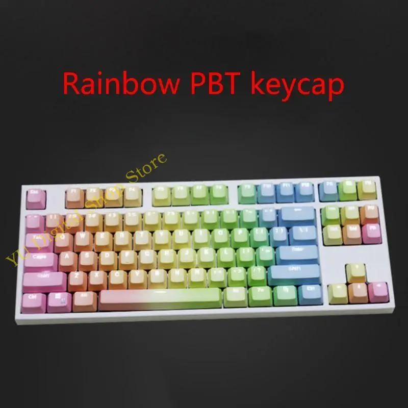 

96BA 108/104/87 Ключи PBT Rainbow Color Color Barelight Universal Column для IKBC Cherry MX Mechanical Cheeboard