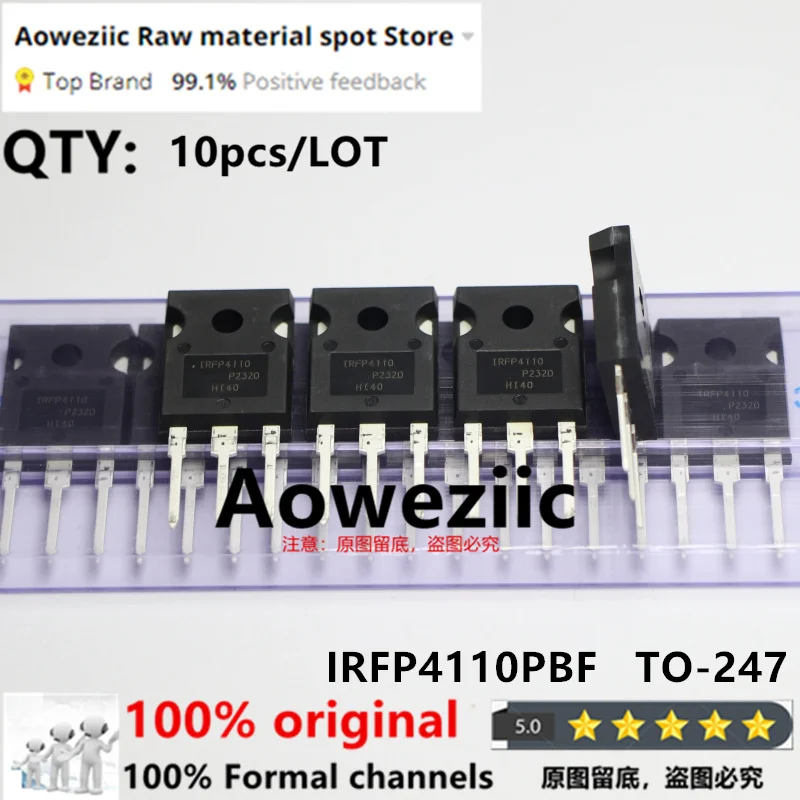 

Aoweziic 2023+ 100% новый импортный оригинальный IRFP4110PBF IRFP4110 TO-247 MOS FET 180A 100V