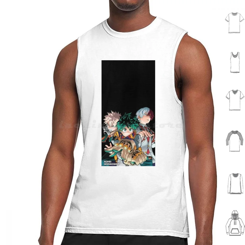 Tank Tops Print Cotton Mha Bnha Boku No Hero Academia Kacchan Deku Shouto Shoto Midoriya Izuku Bakugou Katsuki Todoroki