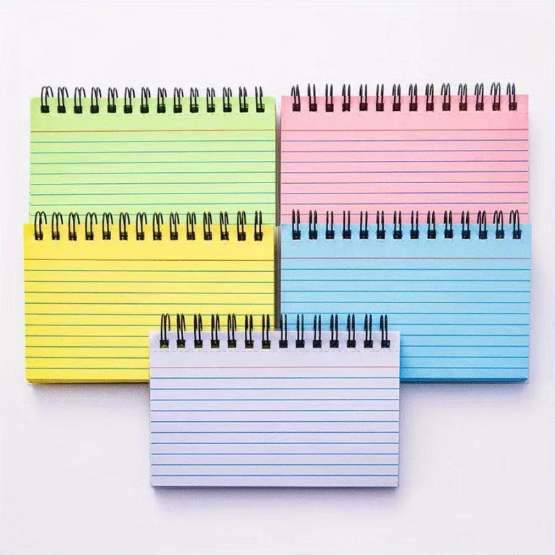 

Kawai Simple Horizontal Line Color Tearable Index Card Small Book Coil Creative Note Book Notebook Wholesale Office Accessories