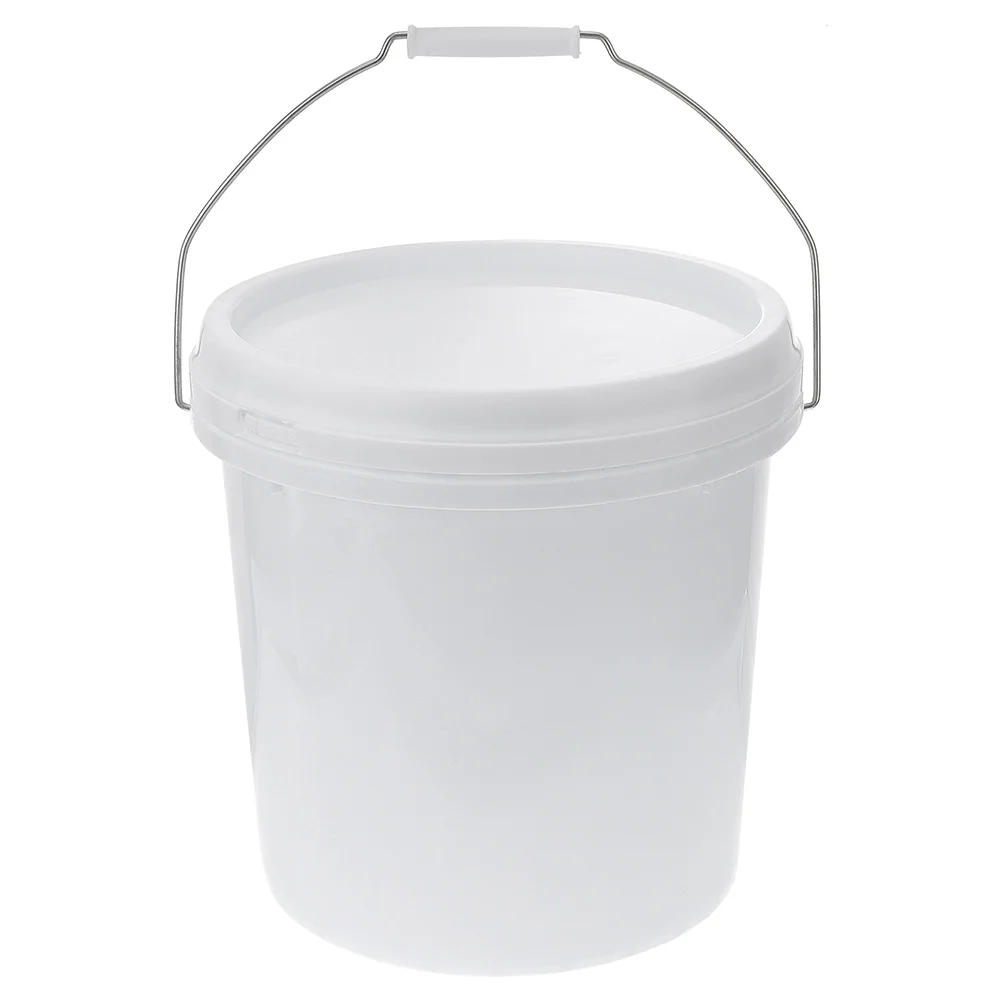 

Plastic Gallon Small Bucket Container Lid Storage Pail Bucket With Lid Pet Food Sealed Home Use Practical