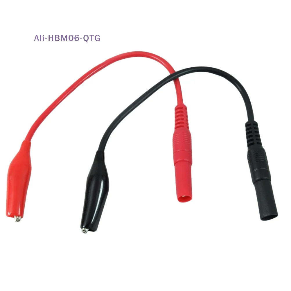 [New] 2PCS Double End Test lead Wire Line electrical Voltage 20cm Banana Plug and Alligator Clip Crocodile multimeter DIY Test