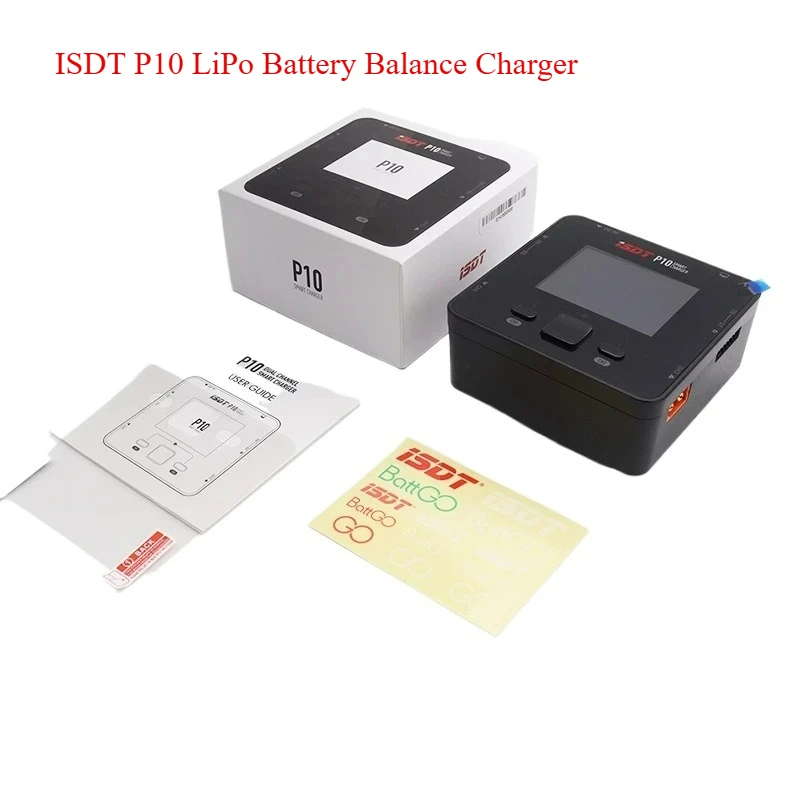 

ISDT P10 LiPo Балансное зарядное устройство DC 250WX2 10A 400W Двухканальный выход 1-6S Литий-ионный срок службы NiCd NiMH LiHV PB Smart Battery