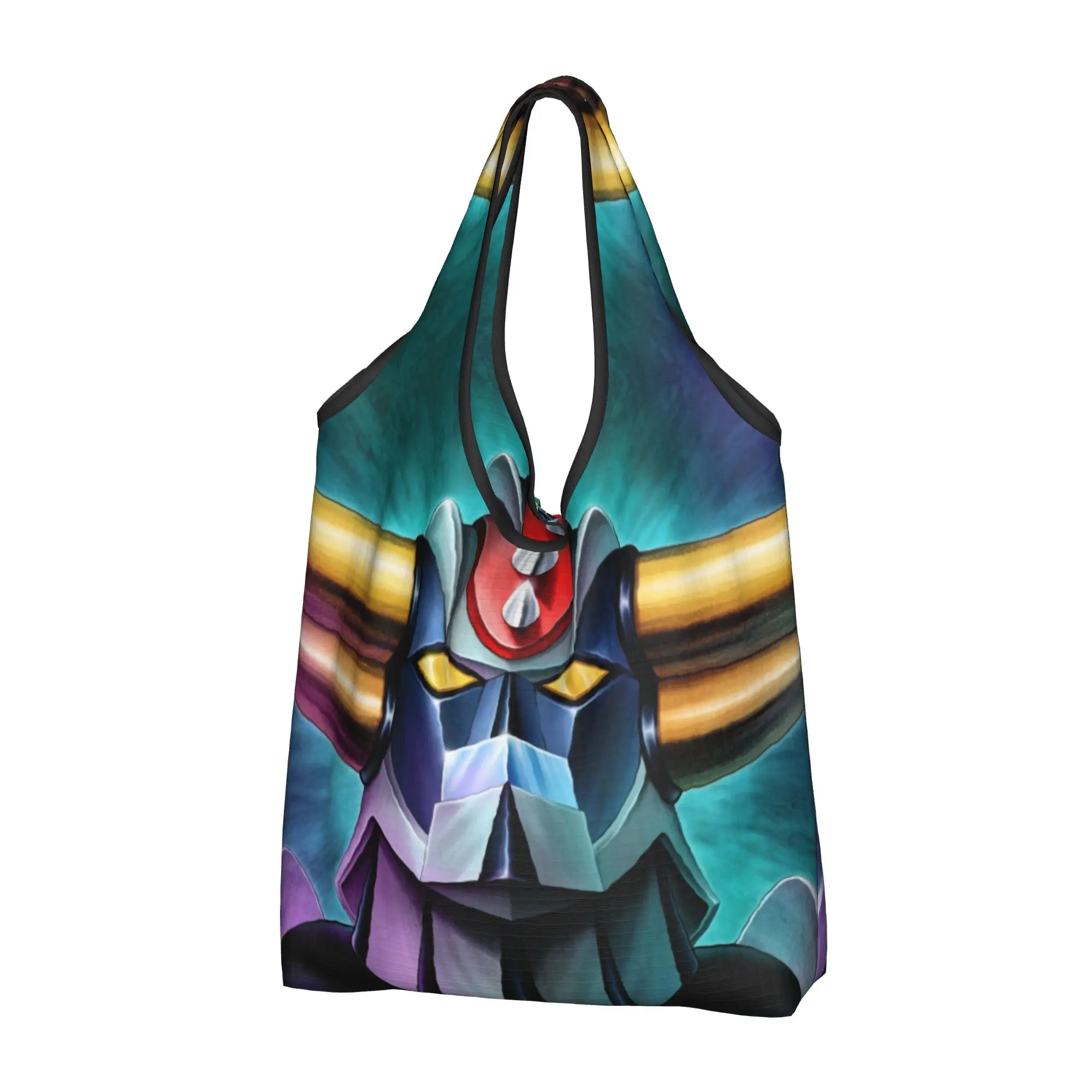 Reusable Comic G-Grendizeres Manga Shopping Bag Women Tote Bag Portable Anime Manga Grocery Shopper Bags
