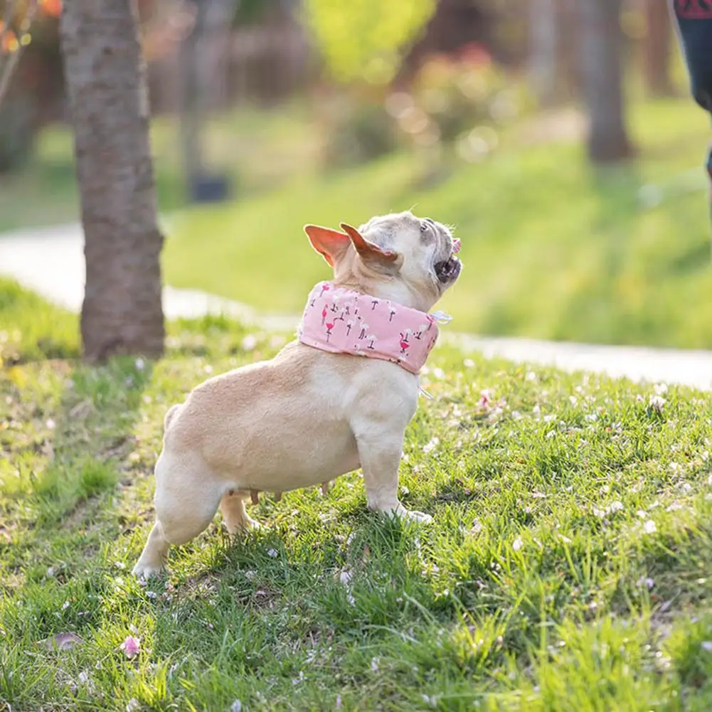 

NEW Pet Dog Summer Cooling Scarf Adjustable Drawstring Design Prevent Heat Stroke Fashion Cartoon Print Ice Collar