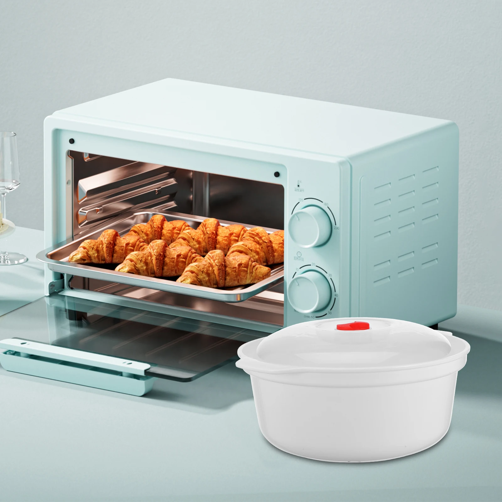 

Microwave Rice Cooker Transparent Bpa-Free Plastic Container For Rice Soup Oatmeal Vegetables Porridge Portable Food