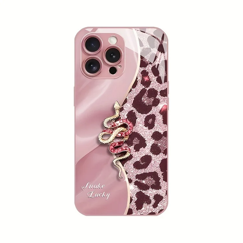 Carcasa serpiente leopardo rosa iPhone 16 Pro
