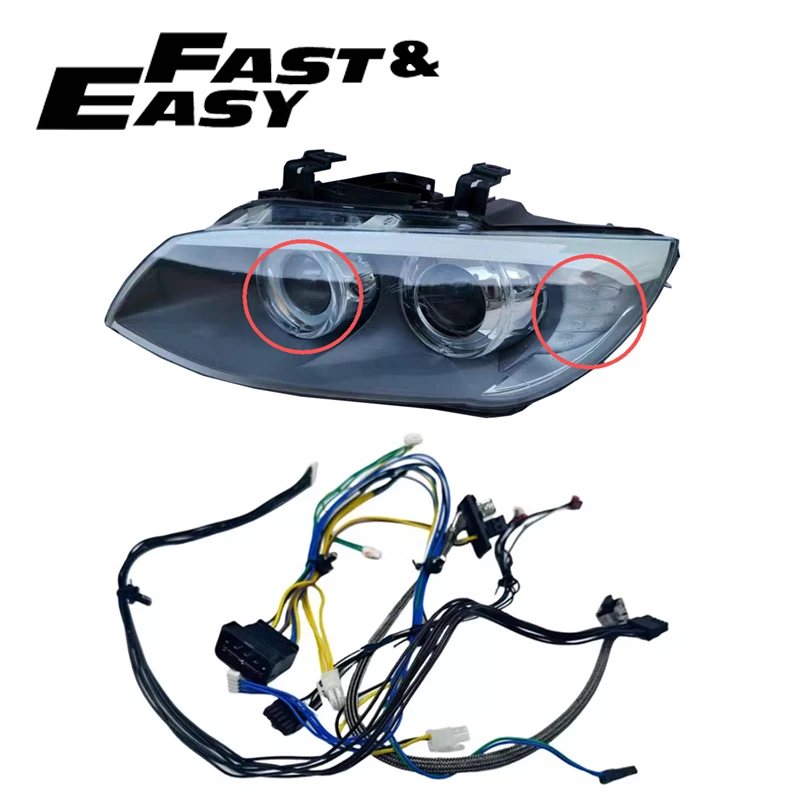 

Подходит для BMW 3 серии M3 E92 E93 2010-2013, серийный жгут проводов для фар, рулевое управление, светодиодная линия, групповая вилка без AFS