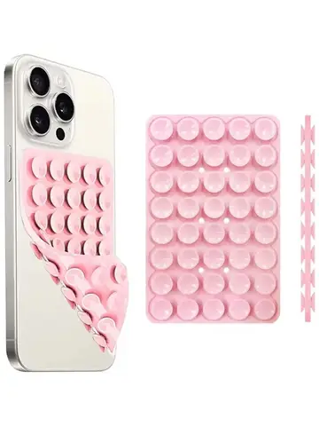 Silicone Suction Cup Phone Stand with Strong Double-Sided No-Hand Grip, Video Fixing Pad, Silicone Rubber Suction, Silicone Case