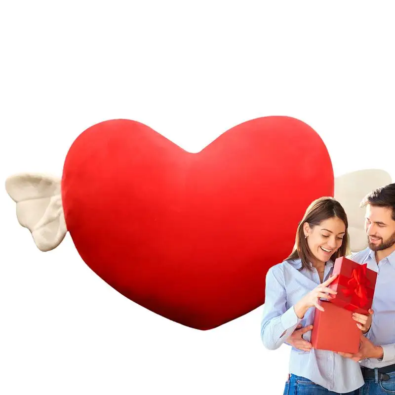 

Подушка в форме сердца, пушистое сердце, крылья ангела, подушка в форме сердца, подушка для наружного домашнего декора, мягкая подушка в форме сердца