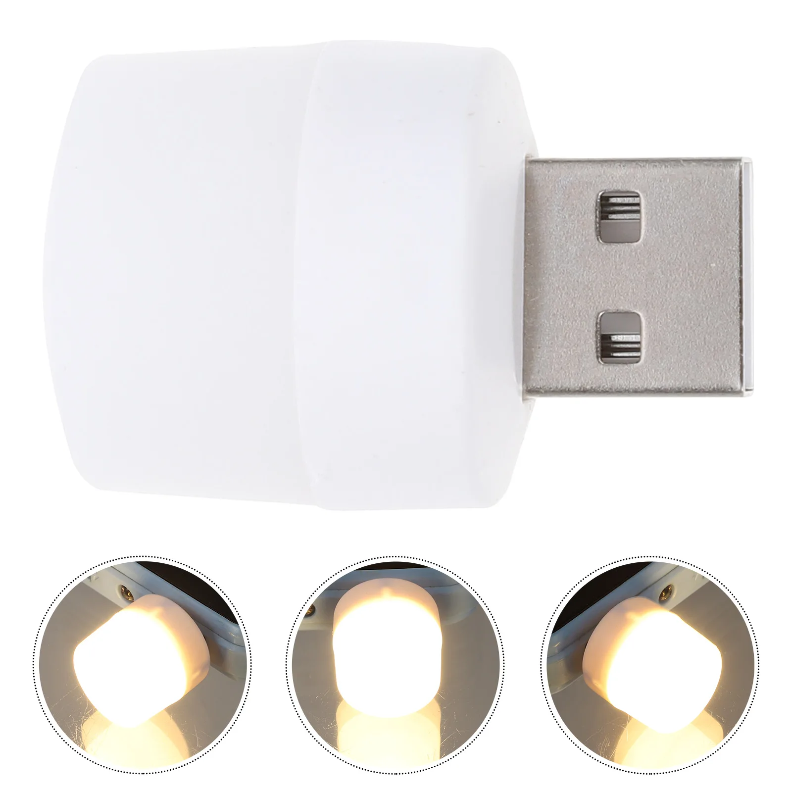 Mini lampe de nuit LED Portable, alimentée par USB, haute luminosité, abat-jour givré, éclairage d'ambiance en plastique, adaptateur de voiture, 10 pièces