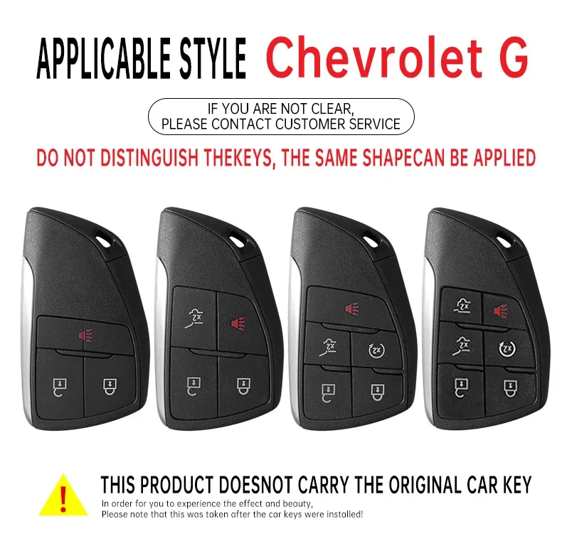 Alloy 3/4/5/6 Buttons Car Key Cover Case for Chevrolet Tahoe Suburban for GMC Yukon for Buick ENVISION S Plus Avenir 2020-2023