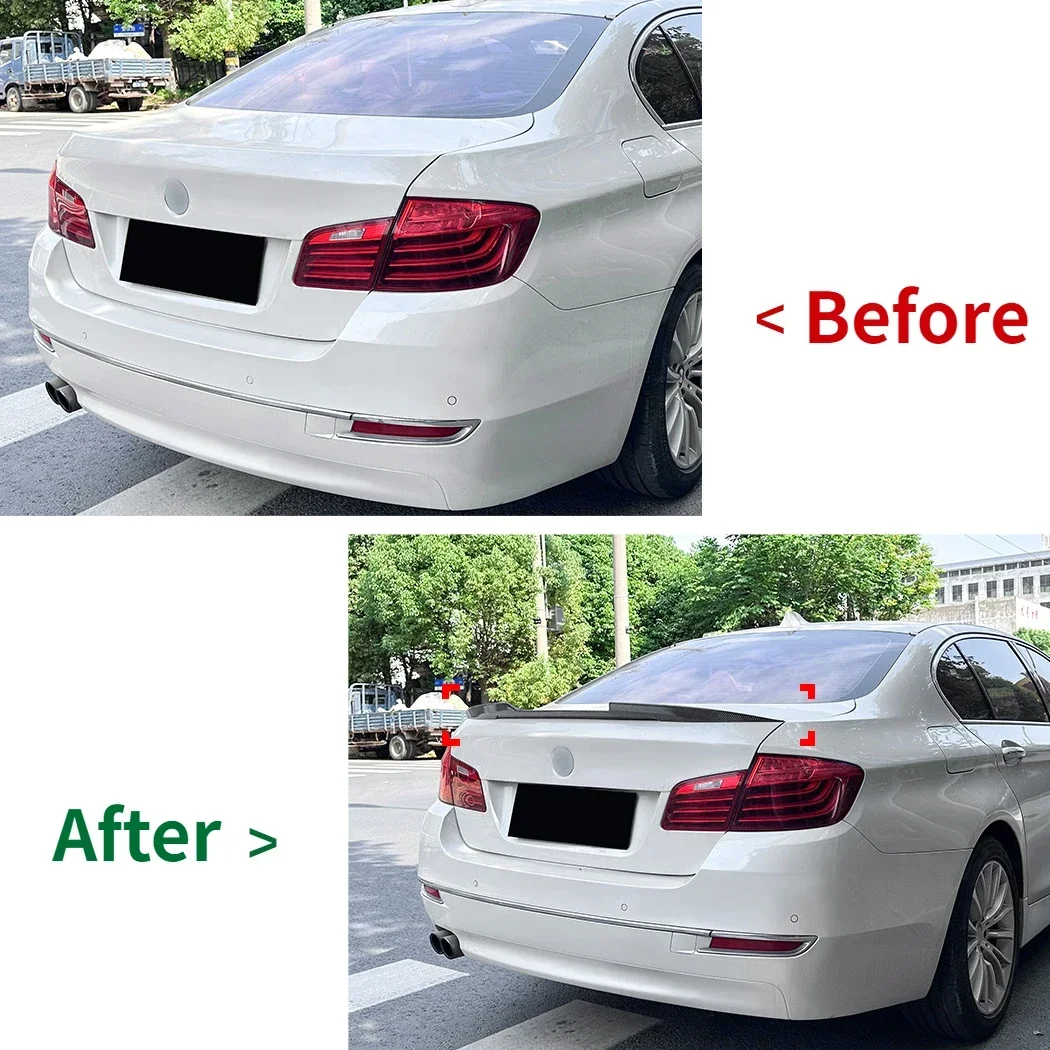 M4 Style F10 F18 Rear Trunk Spoiler Roof Tail Wing Gloss Black Trim For BMW 5 Series F10 M5 520i 525i 528i 530i 535i 2010-2017