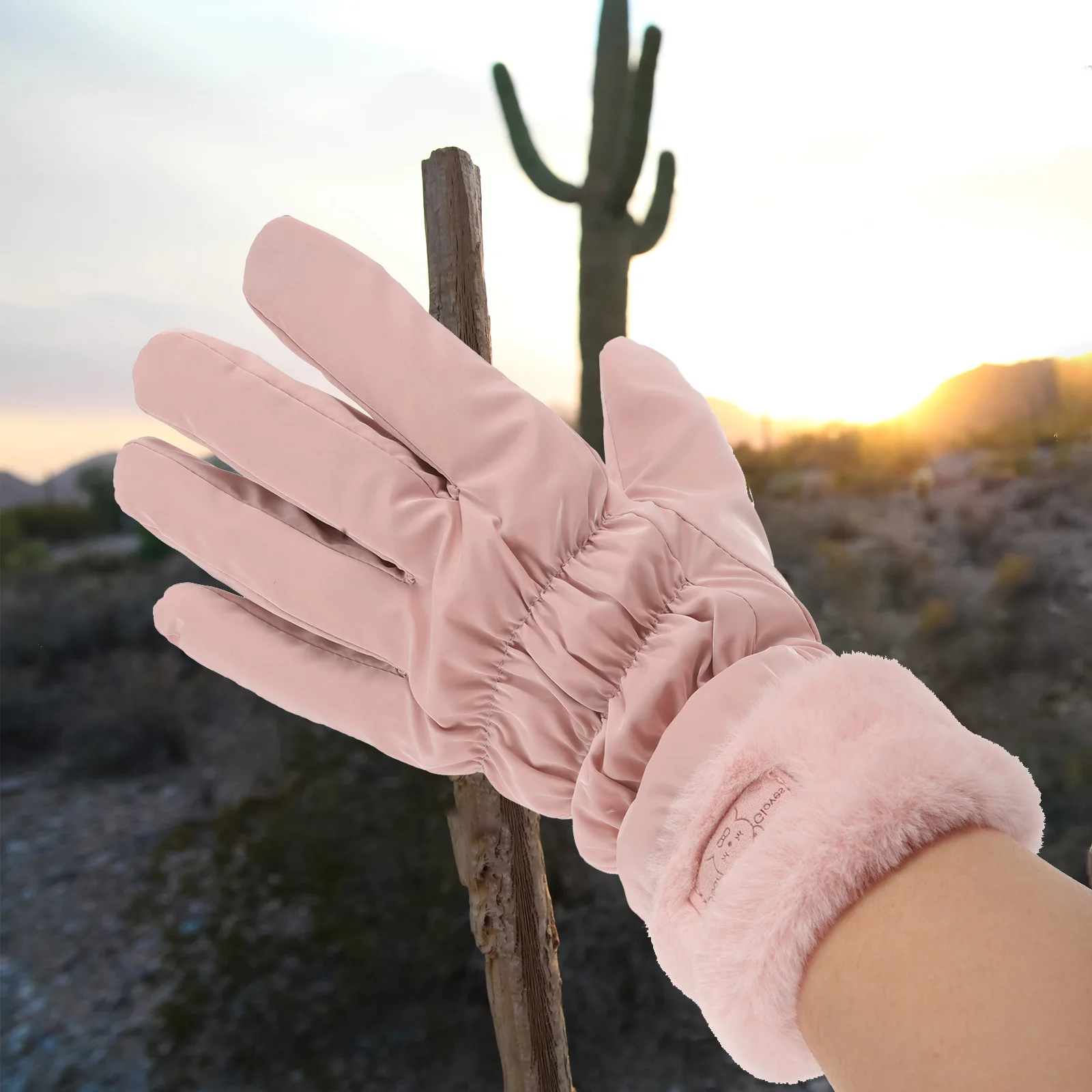 

1Pair Women Screen Gloves Soft Thermal Lined Waterproof Windproof Winter Outdoor Cycling Hiking Accessories