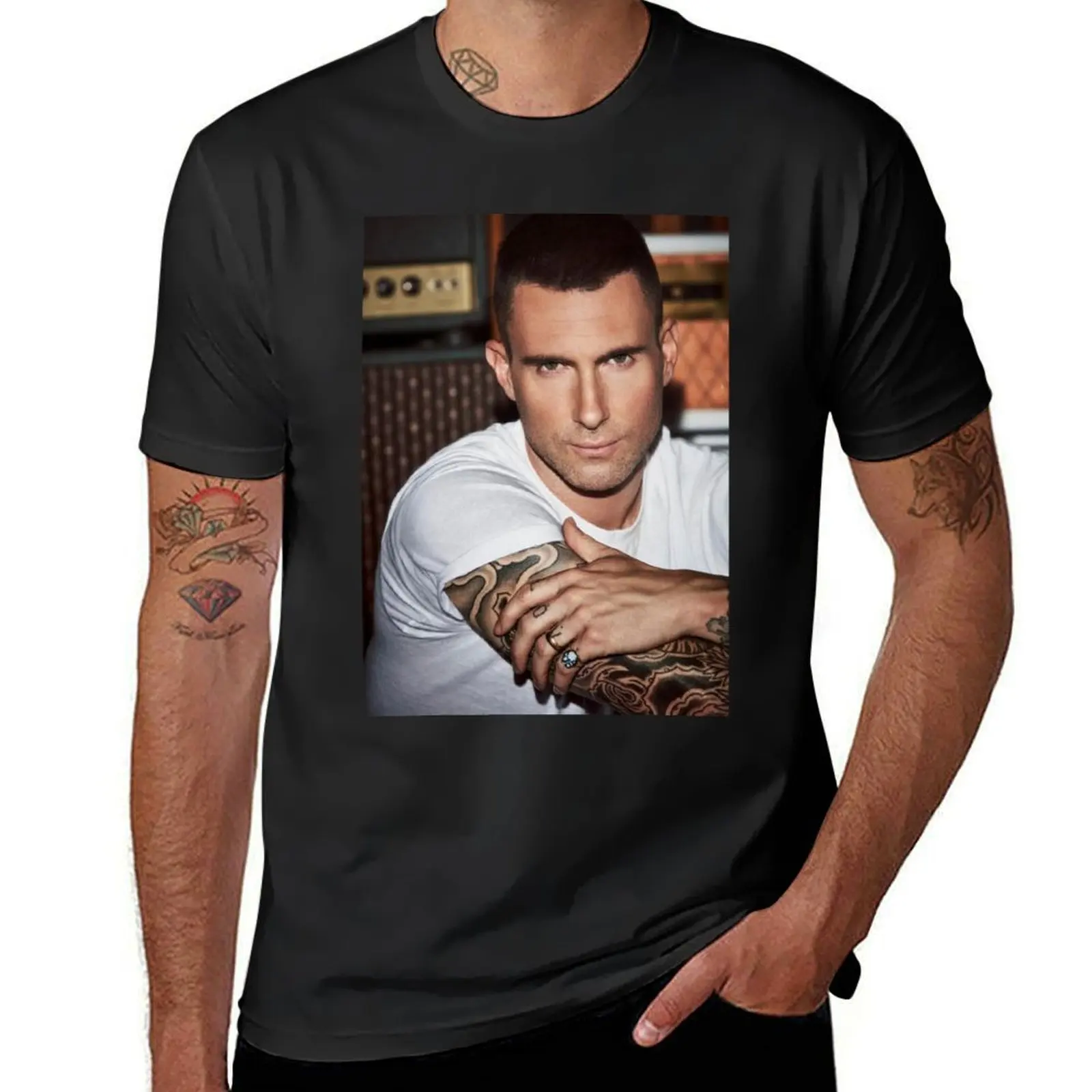 

adam levine T-Shirt T-shirts man summer tops Blouse tee shirts for men